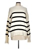 Double Zero Stripes Ivory Pullover Sweater Size L - photo 1