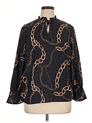 Ellos Long Sleeve Blouse (view 1)
