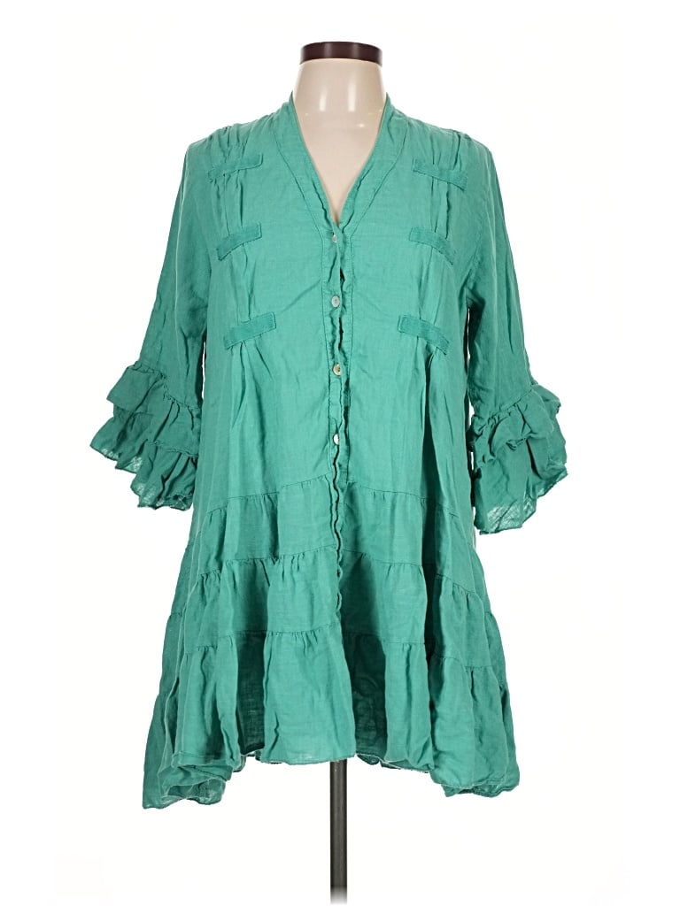 Pre-owned Made In Italy Casual Dress In Teal