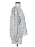 Halogen 100% Polyester Silver Long Sleeve Blouse Size S - photo 4