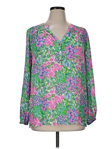 Lilly Pulitzer Long Sleeve Silk Top (view 1)
