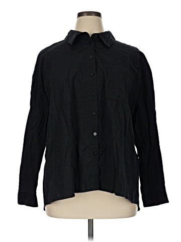 Attitudes by Renee Long Sleeve Button-Down Shirt (view 1)