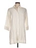 Dialogue Ivory 3/4 Sleeve Button-Down Shirt Size M - photo 1