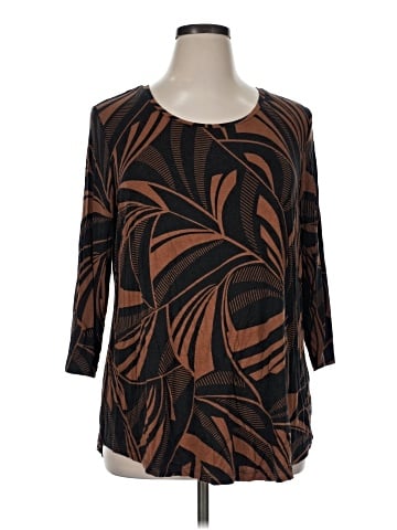 JM Collection 3/4 Sleeve Top (view 1)