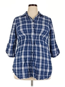 Lane Bryant 3/4 Sleeve Button-Down Shirt (view 1)
