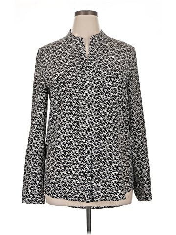 Diane von Furstenberg Long Sleeve Silk Top (view 1)