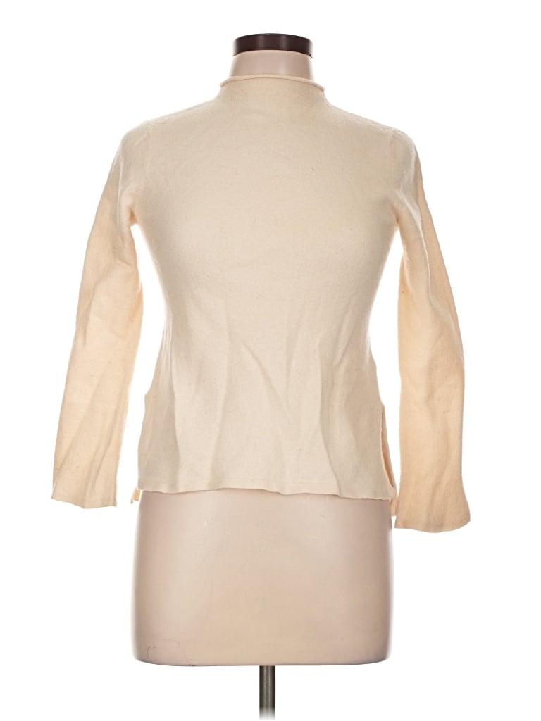 Pre-owned Nicole Miller Turtleneck Sweater In Ivory