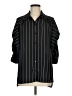 DR2 Stripes Black 3/4 Sleeve Button-Down Shirt Size M - photo 1