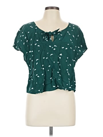 Amour Vert Short Sleeve Silk Top (view 1)