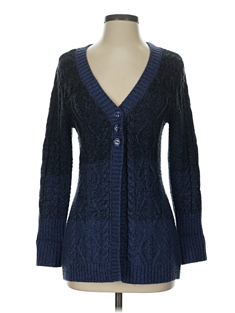 Pre-owned Dkny Jeans Cardigan Sweater In Blue