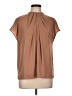 Worthington 100% Polyester Brown Short Sleeve Blouse Size L - photo 1