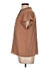 Worthington 100% Polyester Brown Short Sleeve Blouse Size L - photo 5