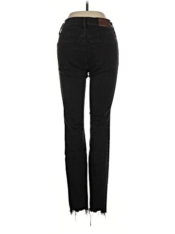 Madewell 9" Mid-Rise Skinny Jeans in Berkeley Black: Button-Through Edition (view 2)