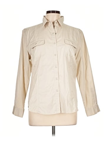 Chico's 3/4 Sleeve Button-Down Shirt (view 1)