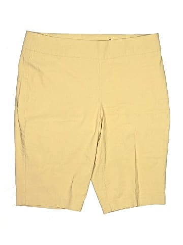 So Slimming by Chico's Khaki Shorts (view 1)
