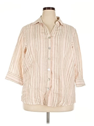 DressBarn 3/4 Sleeve Button-Down Shirt (view 1)