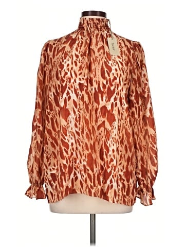 Tucker Long Sleeve Silk Top (view 1)