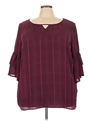 Roz & Ali 3/4 Sleeve Blouse (view 1)
