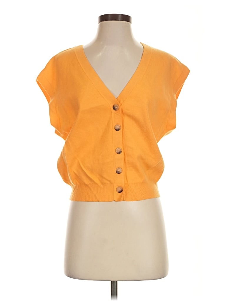 Pre-owned Maeve Cardigan Sweater In Orange