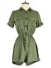 Blush 100% Polyester Solid Green Romper Size S - photo 1
