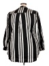 Assorted Brands Stripes Black 3/4 Sleeve Blouse Size 2X - photo 2