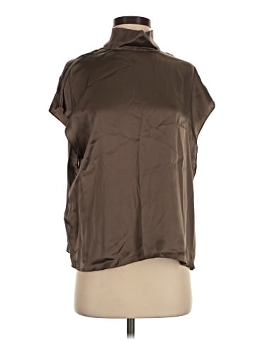 MNG Short Sleeve Silk Top (view 1)