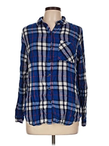 Topshop Long Sleeve Button-Down Shirt (view 1)