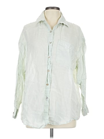 I.Magnin 3/4 Sleeve Button-Down Shirt (view 1)