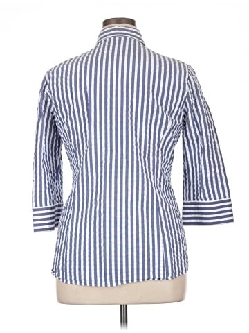 Lafayette 148 New York 3/4 Sleeve Button-Down Shirt (view 2)