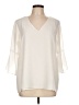 Calvin Klein 100% Polyester Ivory 3/4 Sleeve Blouse Size L - photo 1