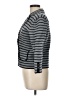 Ann Taylor LOFT 100% Cotton Stripes Gray Blazer Size L - photo 5