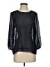 Eclair 100% Polyester Black 3/4 Sleeve Blouse Size S (petite) - photo 1