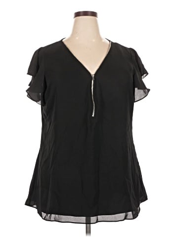 City Chic Short Sleeve Blouse (view 1)