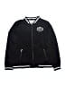 Justice 100% Polyester Solid Black Track Jacket Size 18 - photo 1