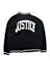Justice 100% Polyester Solid Black Track Jacket Size 18 - photo 2