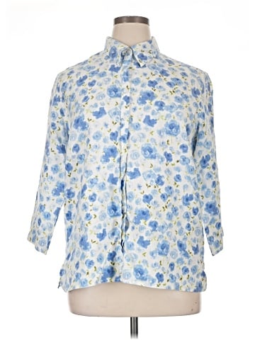 Liz Claiborne 3/4 Sleeve Button-Down Shirt (view 1)