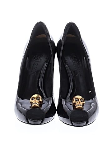 Alexander McQueen Skull Head Peep Toe Pumps (view 2)