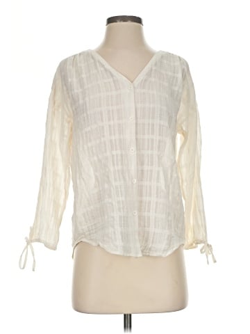 Garnet Hill 3/4 Sleeve Blouse (view 1)