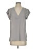 DR2 100% Polyester Gray Short Sleeve Blouse Size S - photo 1
