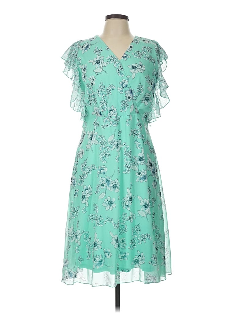 Pre-owned Sandra Darren Cocktail Dress In Teal