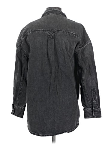 Madewell Denim Oversized Cargo Shirt Jacket in Lunar Wash (view 2)