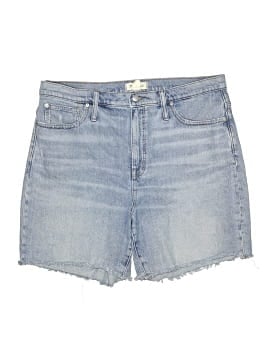 Madewell High-Rise Mid-Length Denim Shorts Woodvale Wash: TENCEL&trade; Denim Edition (view 1)