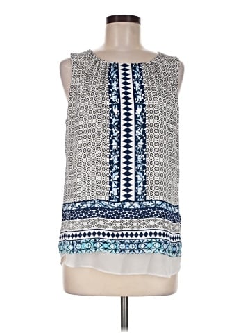 Rose + Olive Sleeveless Blouse (view 1)
