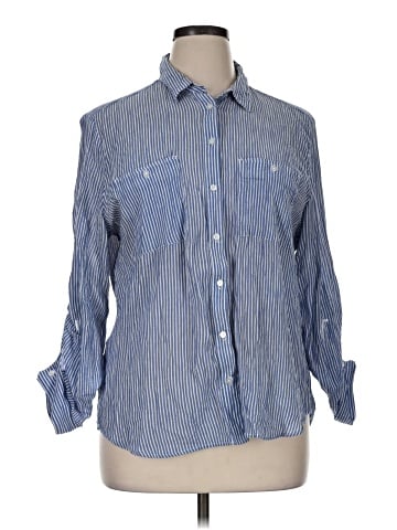 Ann Taylor LOFT Outlet 3/4 Sleeve Button-Down Shirt (view 1)