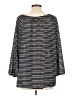 MULTIPLES 100% Polyester Black Long Sleeve Blouse Size L (estimated) - photo 2