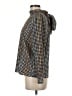 Ann Taylor 100% Polyester Houndstooth Brown Long Sleeve Blouse Size Med Petite - photo 5