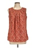 Merona 100% Polyester Orange Sleeveless Blouse Size L - photo 1