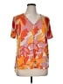 Cato Orange Short Sleeve Blouse Size XL - photo 1