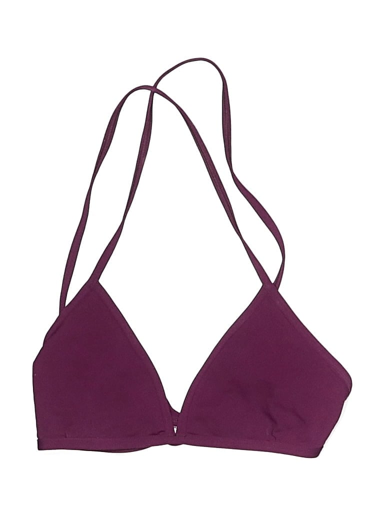 Pre-owned Jolyn Swimsuit Top Burgundy Swimwear