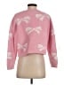 Altar'd State Hearts Pink Pullover Sweater Size S - photo 2